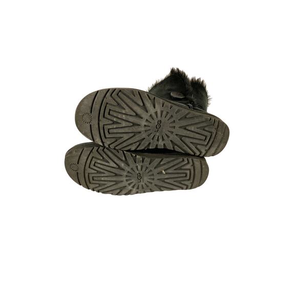 Women's Bailey Button Ugg Boot Black 7 - Picture 3 of 4